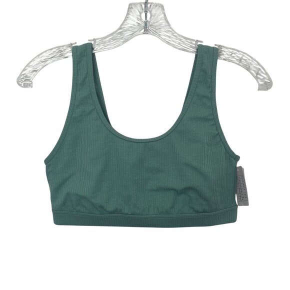 Auden Unlined Scoop Neck Bralette Medium Teal Blue Green New - Picture 1 of 12